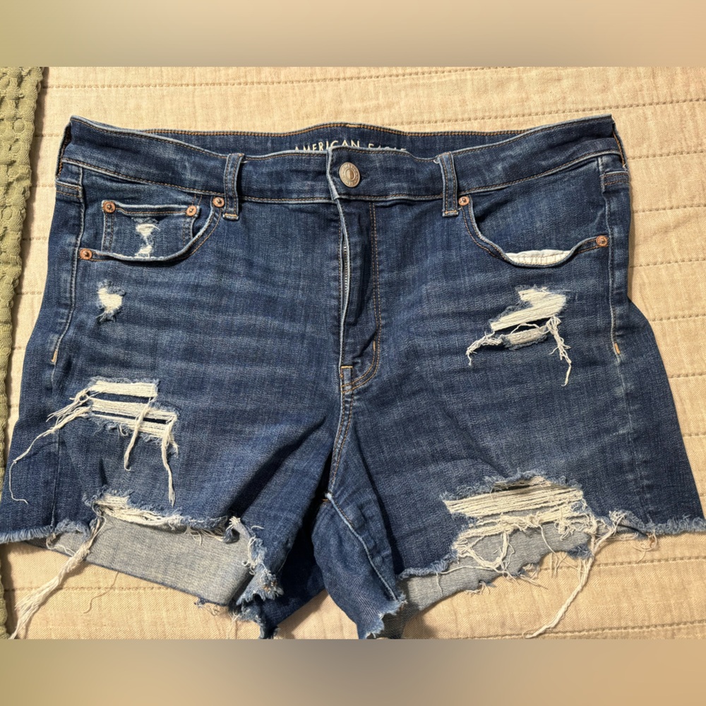American Eagle distressed denim shorts